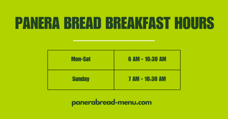 Panera Bread Breakfast Menu with - Panera Bread Breakfast Hours 2025 768x403 