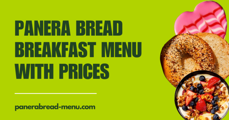 Panera Bread Breakfast Menu with - Panera Bread Breakfast Menu With Prices 2025 768x403 