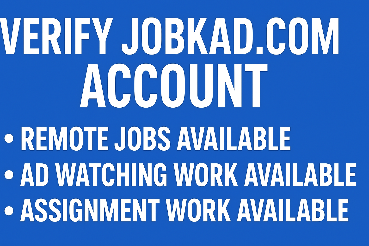 Verify Jobkad.com Account