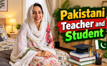 Pakistani Teacher and Student