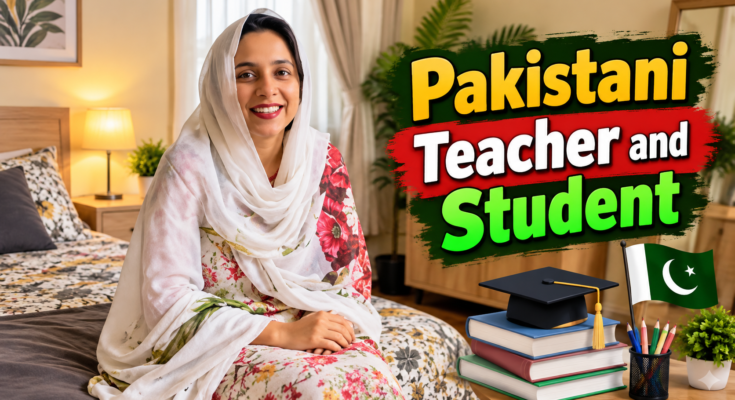 Pakistani Teacher and Student